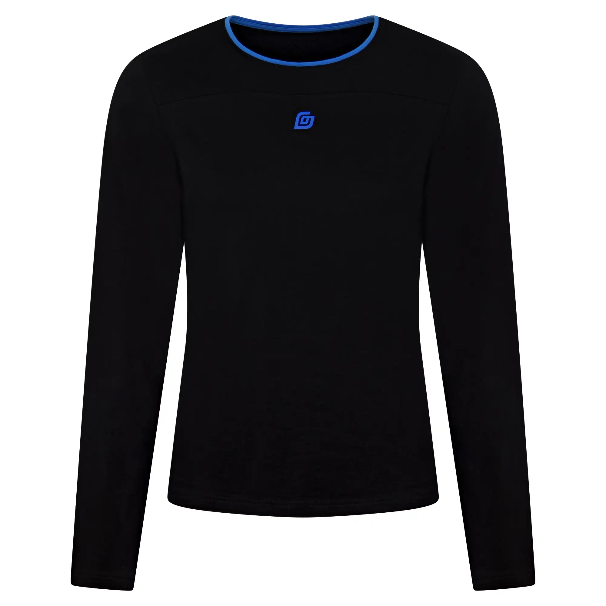 KiiGO Damen Longshirt in elegantem schwarz. Fitness, Running, Workout. Weich und angenehm auf der Haut, aus 100% biologisch abbaubaren Fasern. Atmungsaktiv, schnelltrocknend, hypoallergen. 