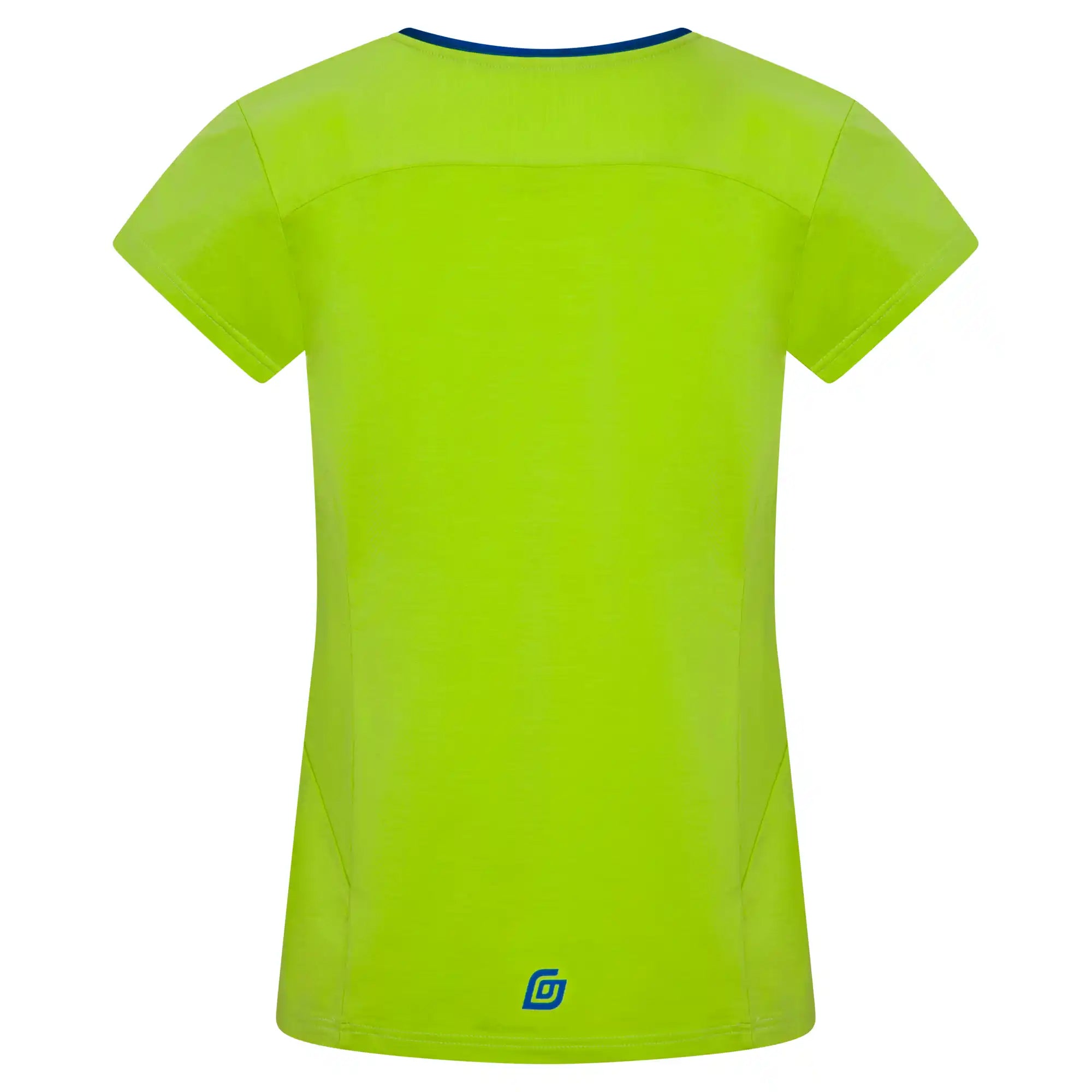 KiiGO Damen T-Shirt in Limepunch. Fitness, Running, Workout. Stylisches Design aus 100% biologisch abbaubaren Fasern. Atmungsaktiv, schnelltrocknend, hypoallergen. 