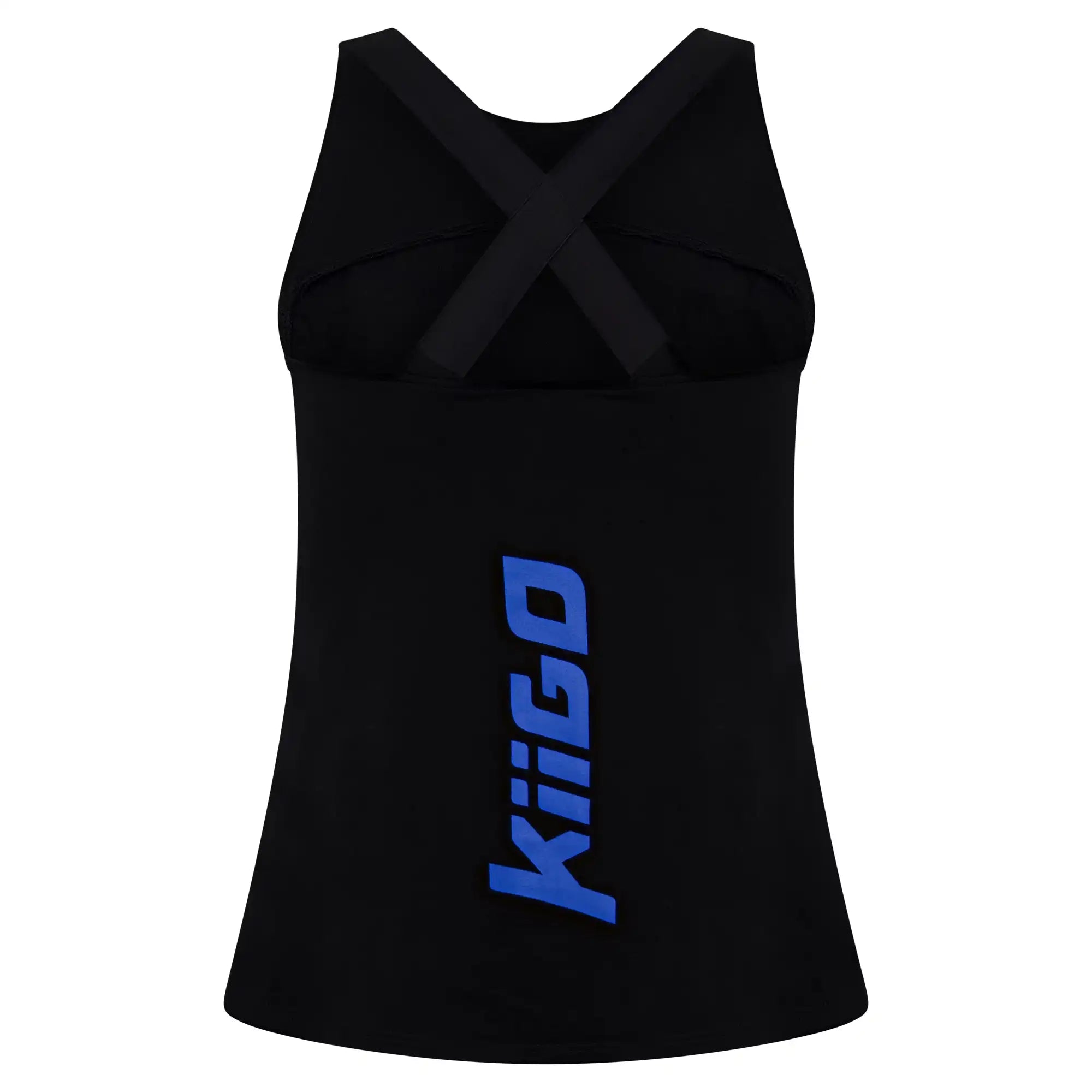 KiiGO Damen Funktionsshirt ohne Arm in elegantem Schwarz. Leicht und angenehm weich auf der Haut. Hypoallergen. 100% biologisch abbaubares Tanktop.