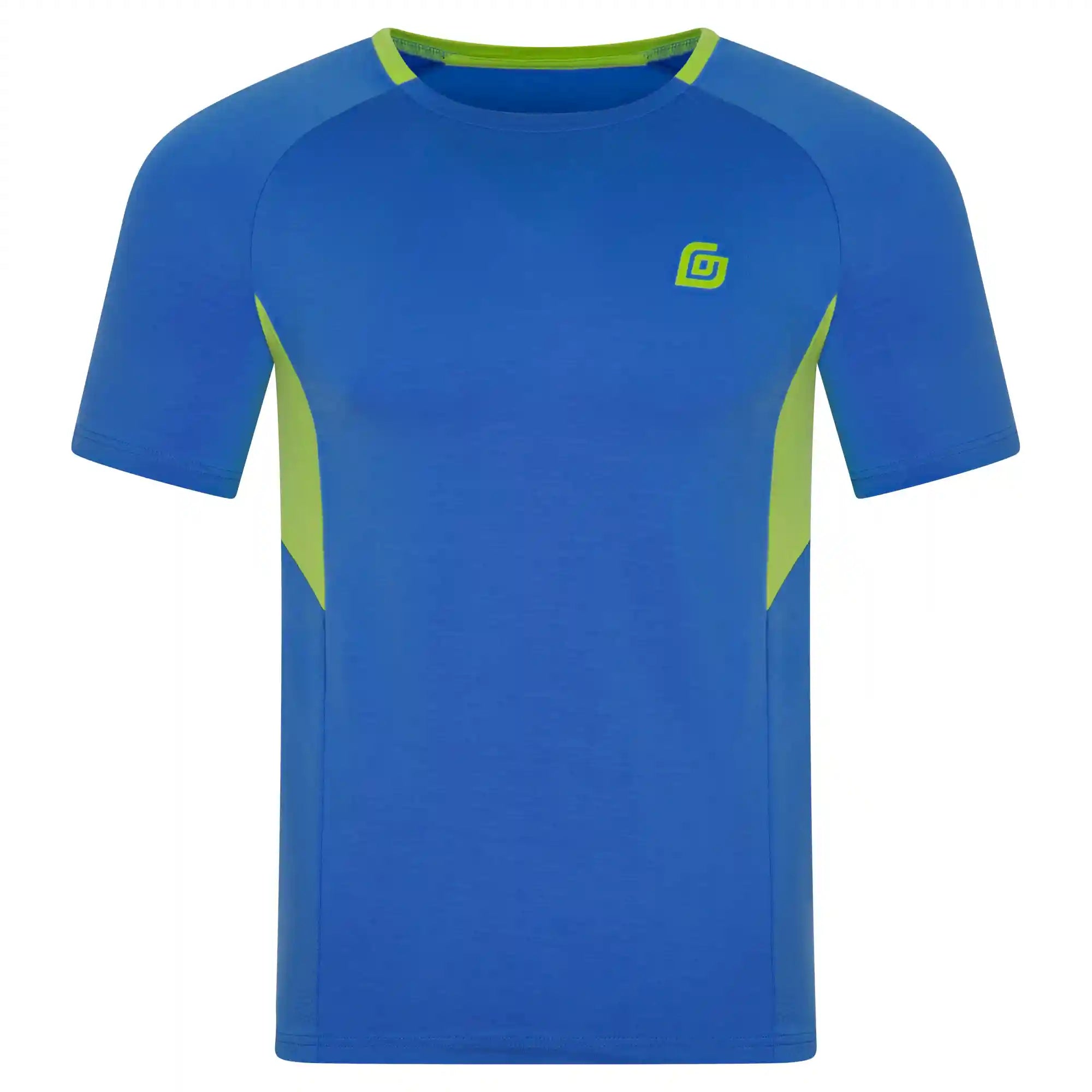 Herren KiiGO T-Shirt in Blau. Fitness, Running, Workout. Stylisches Design aus 100% biologisch abbaubaren Fasern. Atmungsaktiv, schnelltrocknend, sportlicher Schnitt.