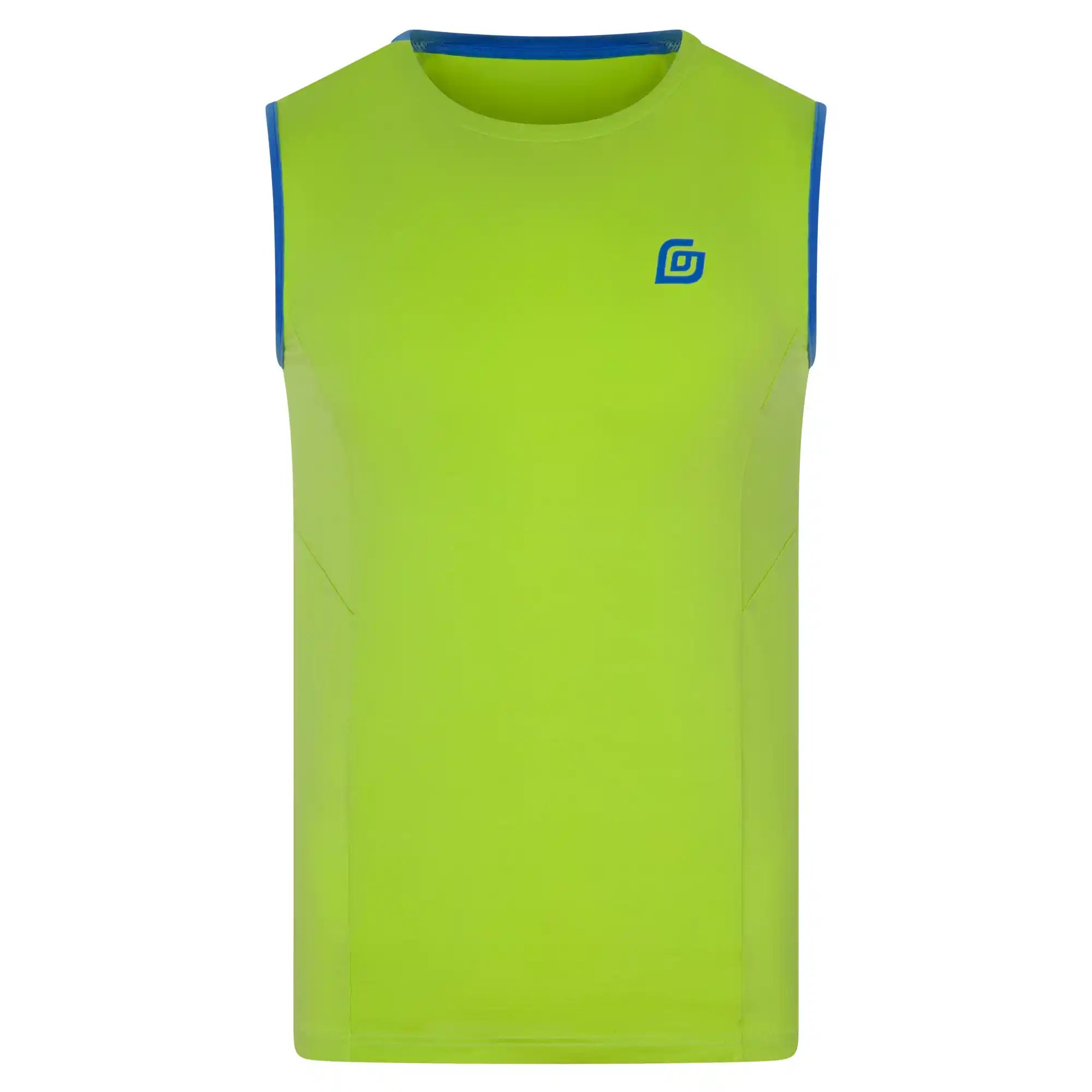 Herren KiiGO Herren Tanktop in Limepunch. Fitness, Running, Workout. Stylisches Design aus 100% biologisch abbaubaren Fasern. Atmungsaktiv, schnelltrocknend, stylischer Schnitt.