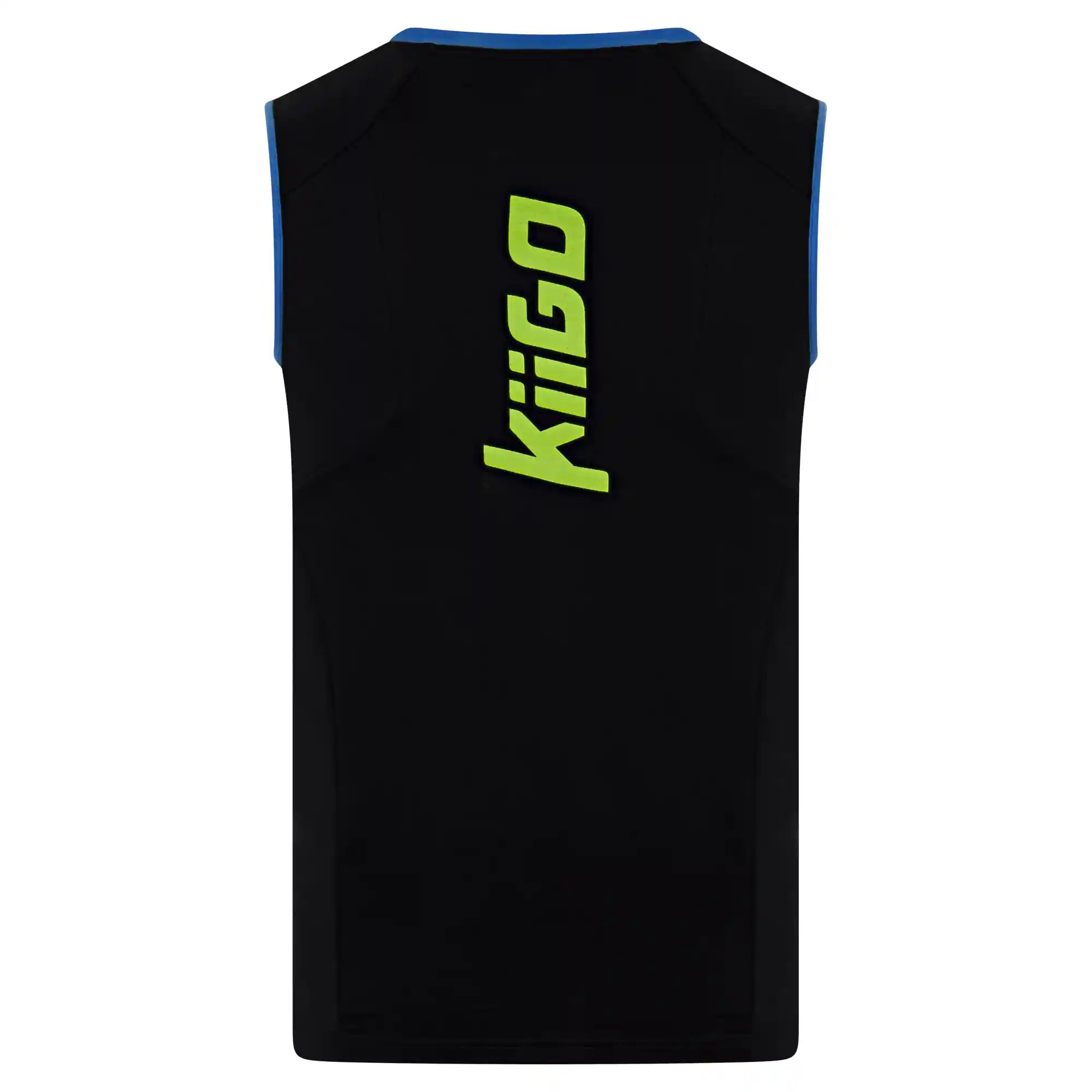 Herren KiiGO Tanktop in Schwarz. Fitness, Running, Workout. Stylisches Design. Angenehm auf der haut durch glatte Tencelfasern. 100% biologisch abbaubar.